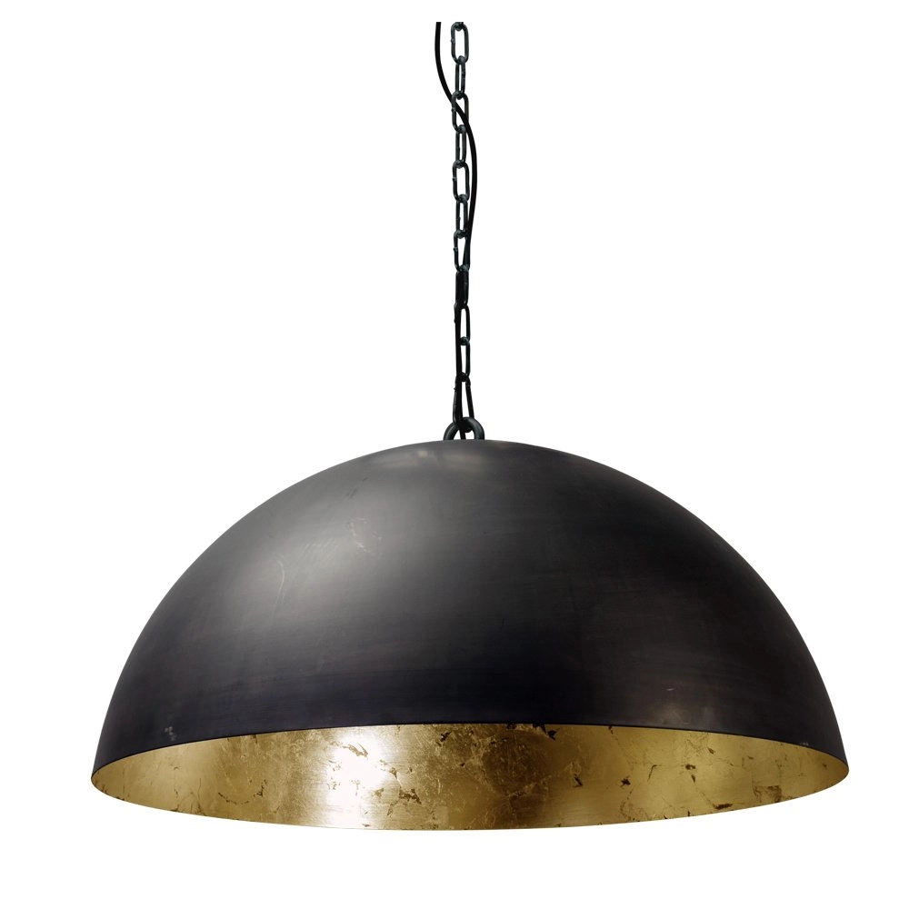 Grote zwarte hanglamp Industria Gold 60 Grote zwarte hanglamp Industria Gold 60