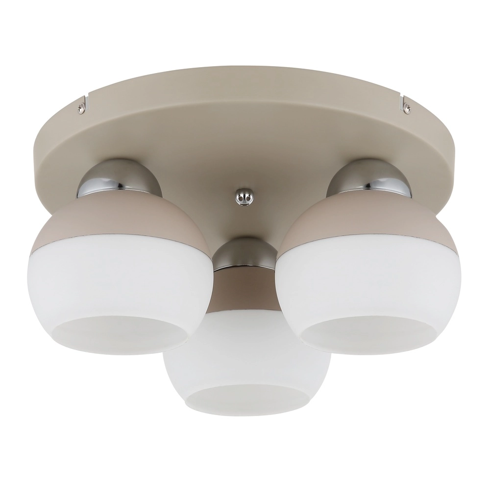 Plafondlamp Ragusa 3-lichts zand bruin Globo 9007371569793