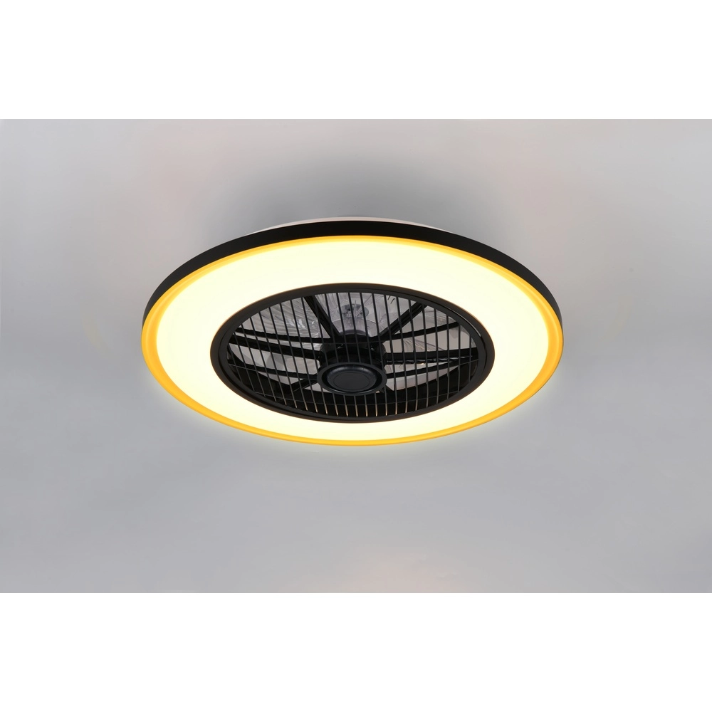 Plafondventilator Varpula zwart met goud