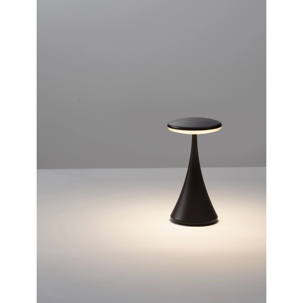 Tafellamp Elbo zwart oplaadbaar met USB Lyora 5212017476920