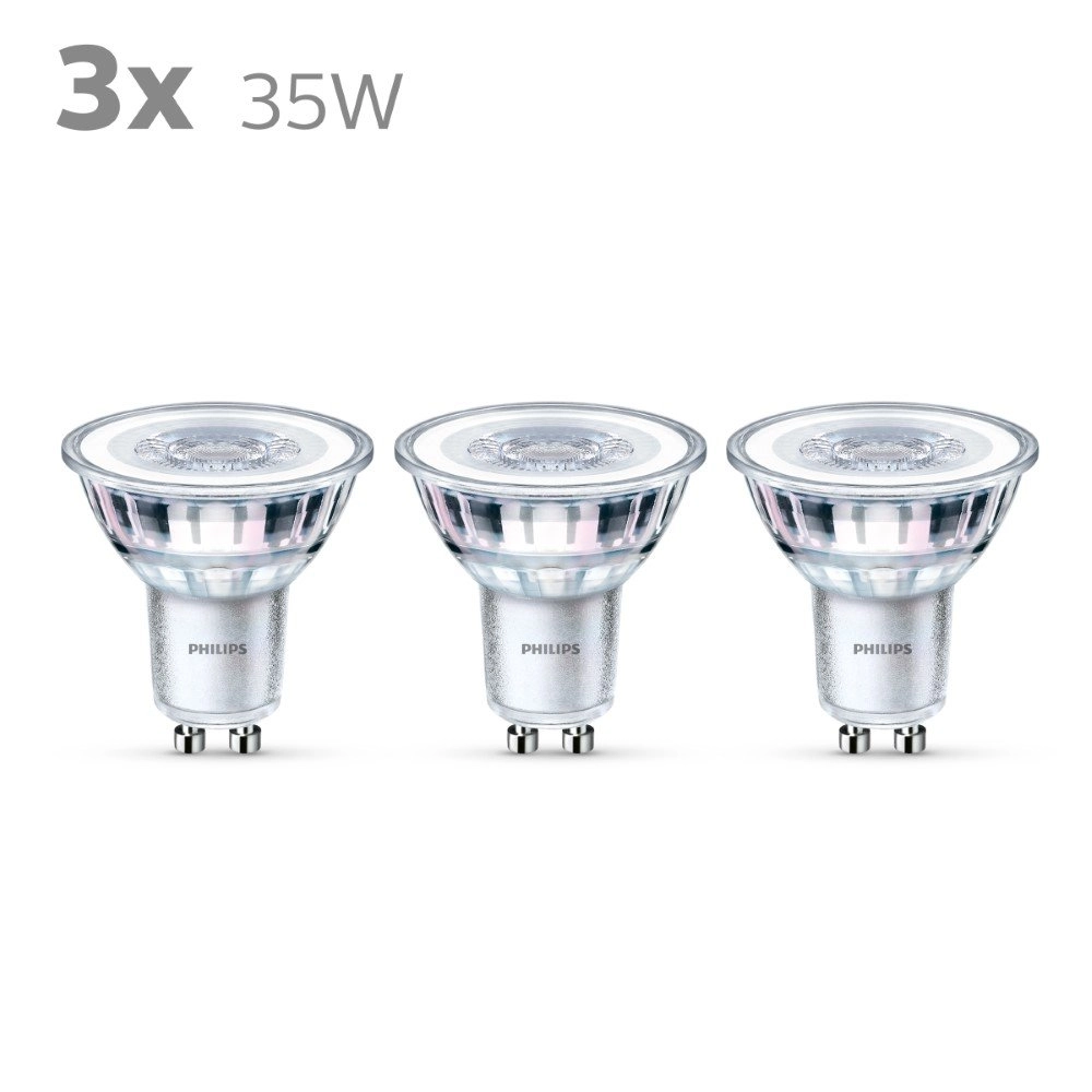 3,5W - GU10 - 2700K - 255 lumen set van 3 Philips 8718699776213