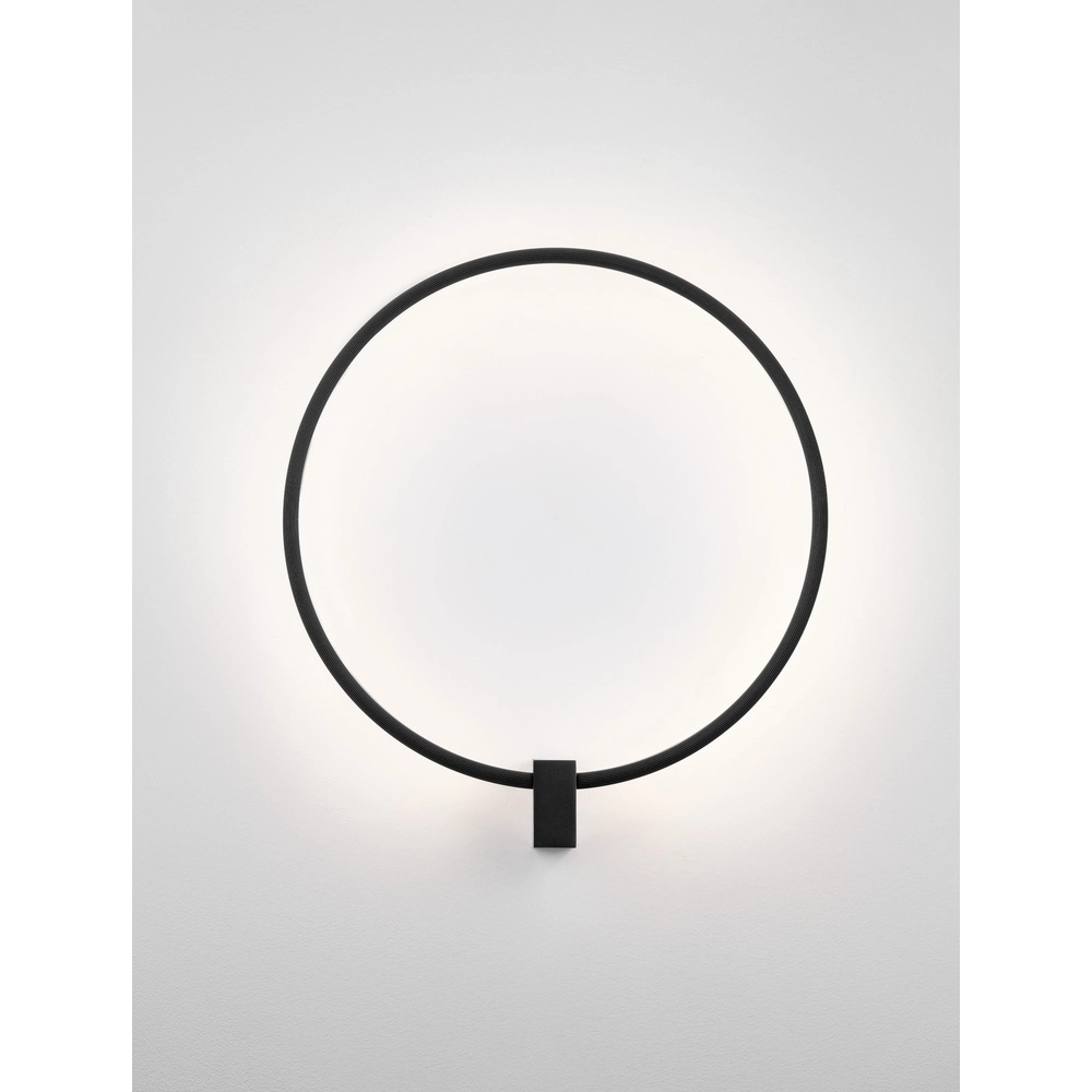 Ronde wandlamp Cercio zwart