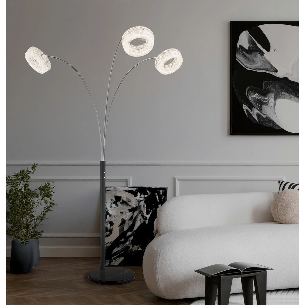 Vloerlamp Laurel zwart Globo 9007371579044