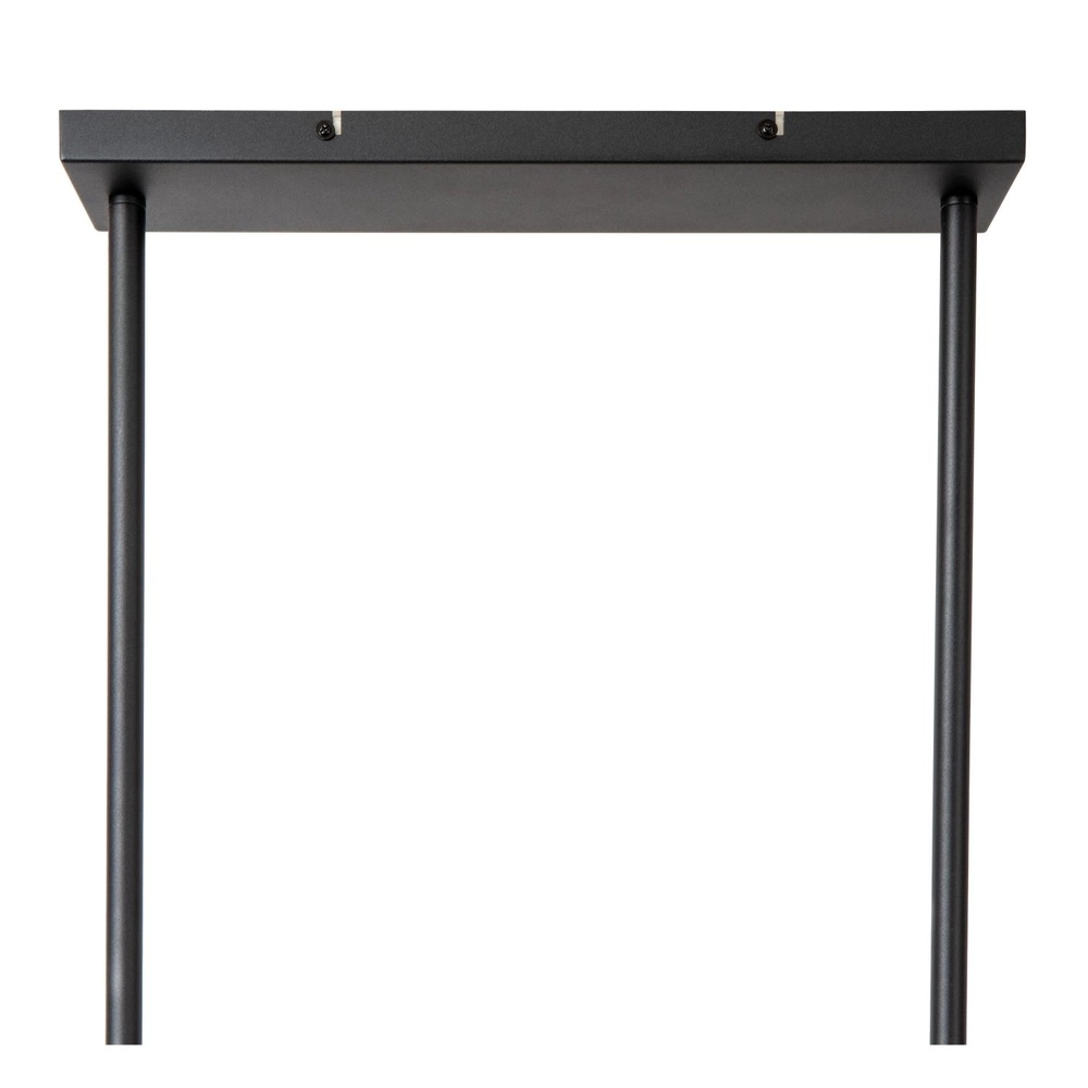 4-lichts hanglamp Milonga zwart met hout Lucide 5411212211750