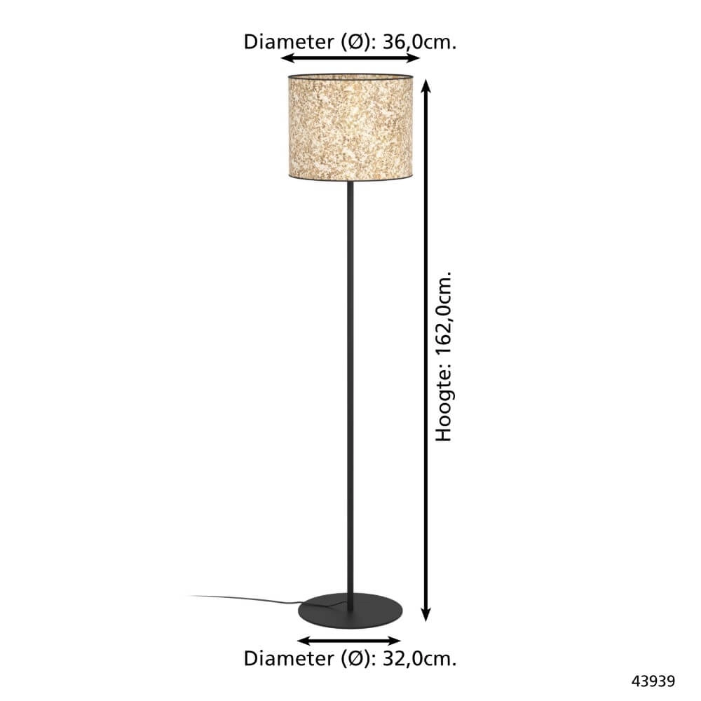 Natuurlijke vloerlamp Butterburn 162cm Eglo 9002759439392