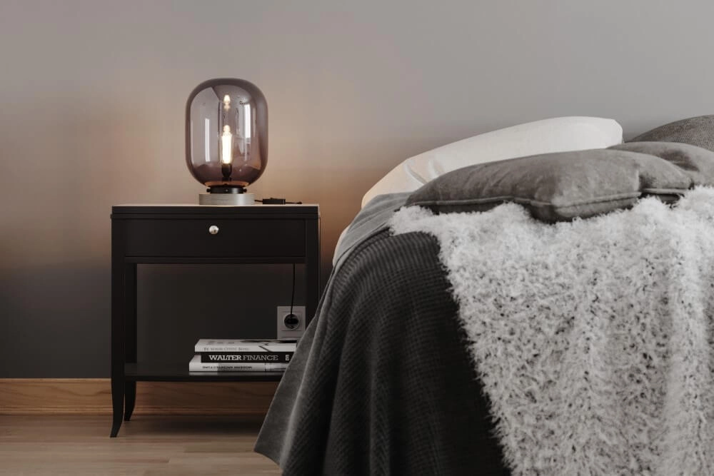 Tafellamp Leola smoke glas By Rydéns 7391741020703