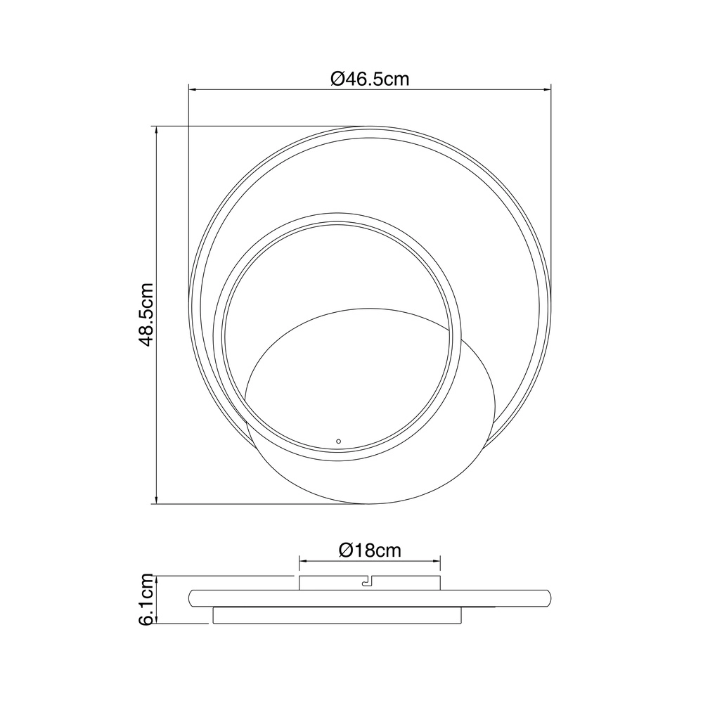 Design plafondlamp Rodan zwart Globo 9007371402526
