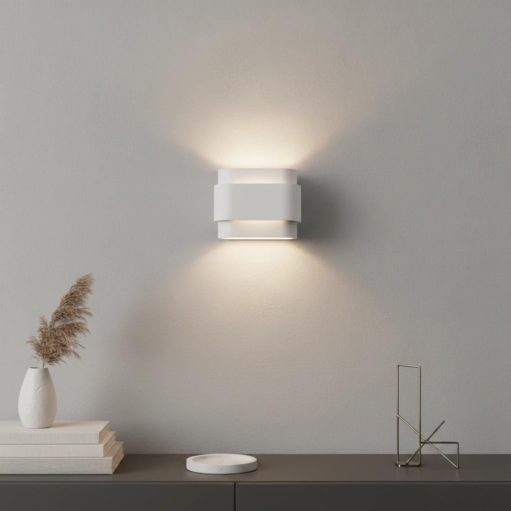 Unieke wandlamp Metz wit