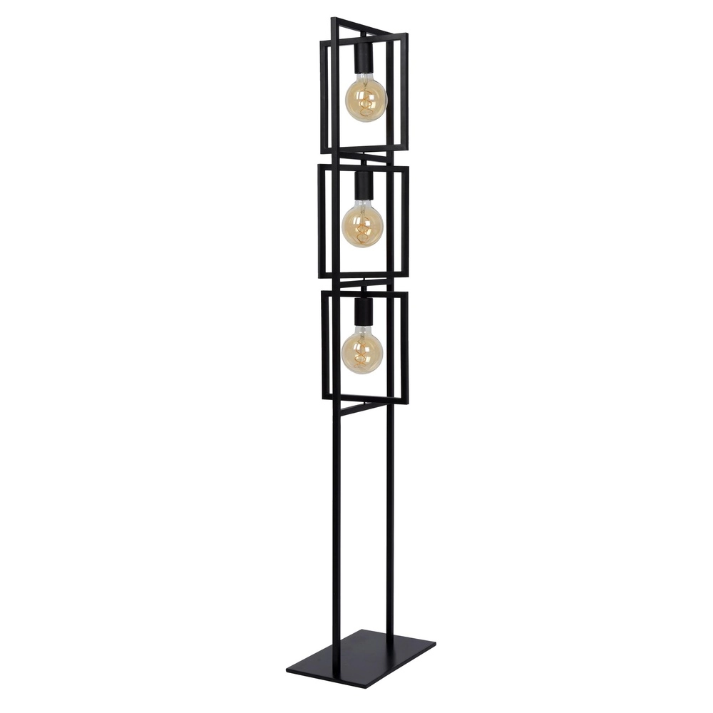 Vloerlamp Luuk 3-lichts zwart