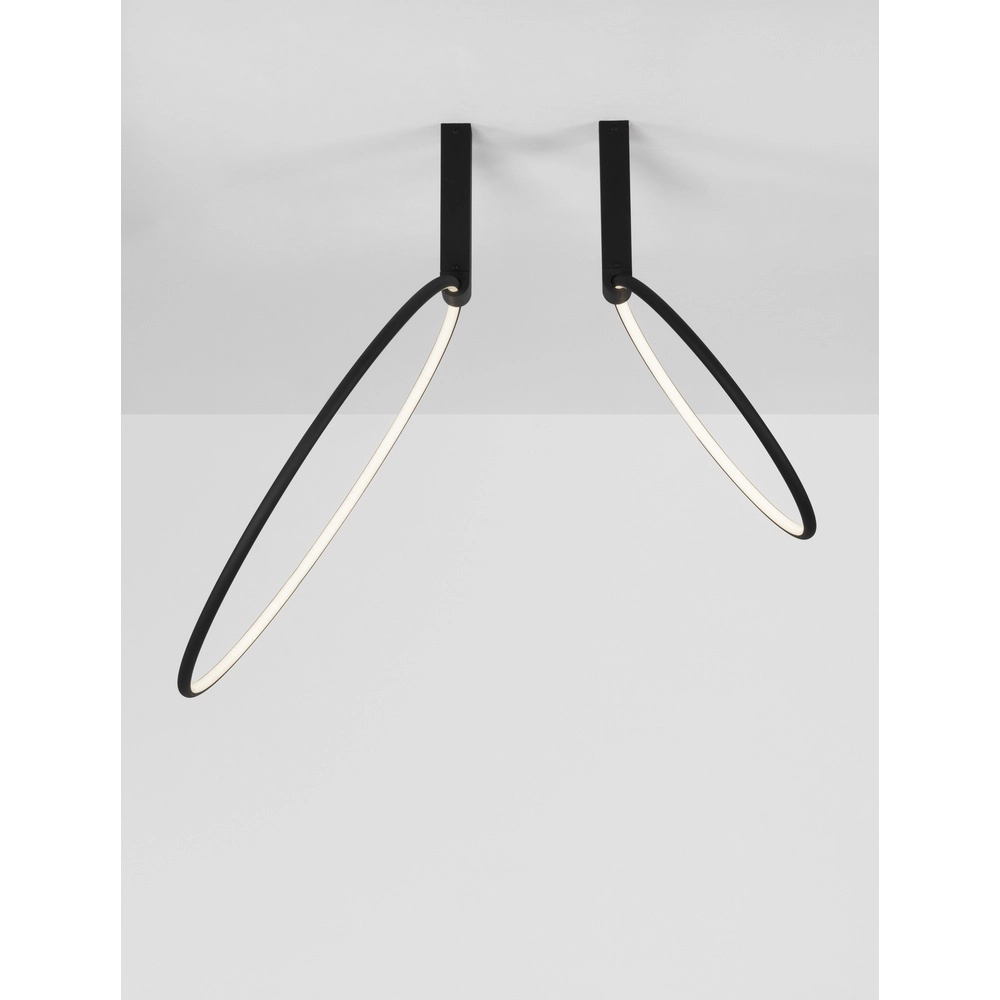 Design plafondlamp Garve zwart Ø 40cm en Ø 60cm Design plafondlamp Garve zwart Ø 40cm en Ø 60cm