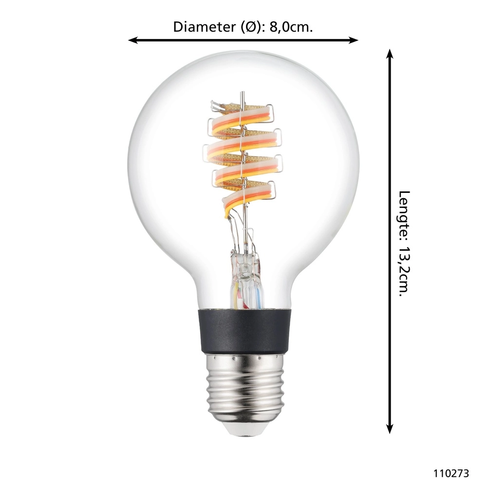 Led lampenbol Zigbee E27 4,9W - 400lm - 3000K - G80 Eglo 9008606305919