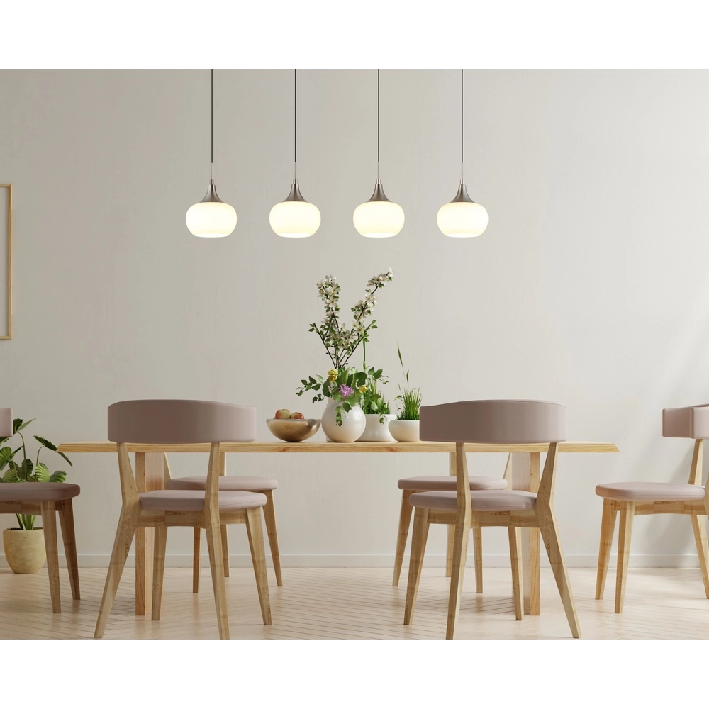 Design hanglamp Lui 4-lichts nikkel Globo 9007371592593