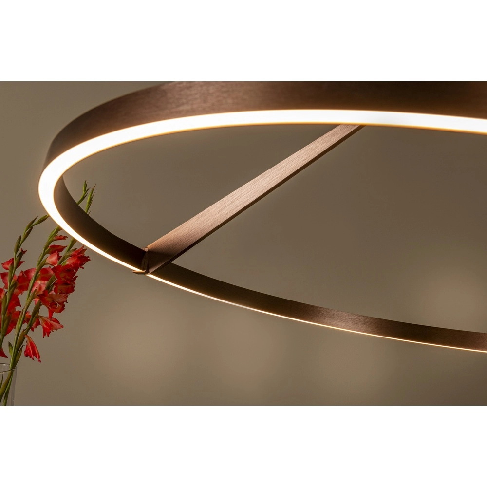 Strakke led hanglamp Applause roodkoper - Ø 80cm Premium by Lucide 5411212221858