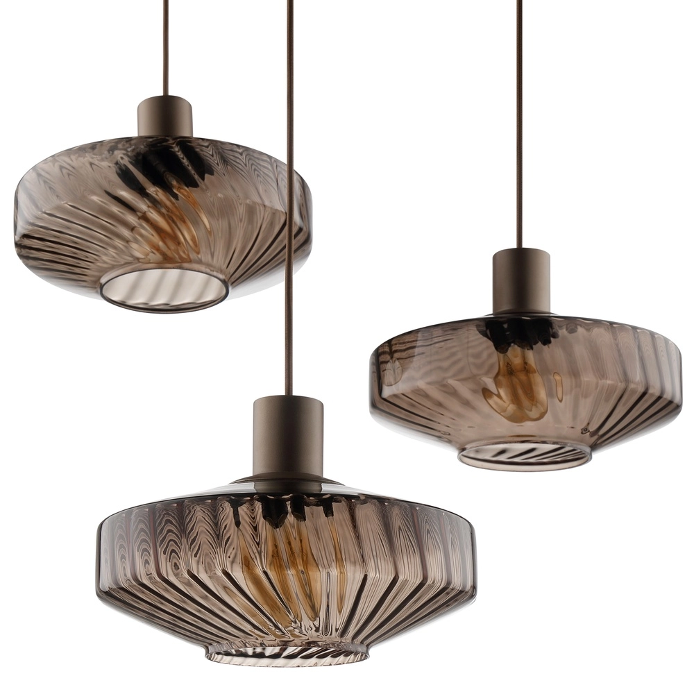 Unieke hanglamp Lyn koffie bruin 3-lichts Brilliant 4004353477003