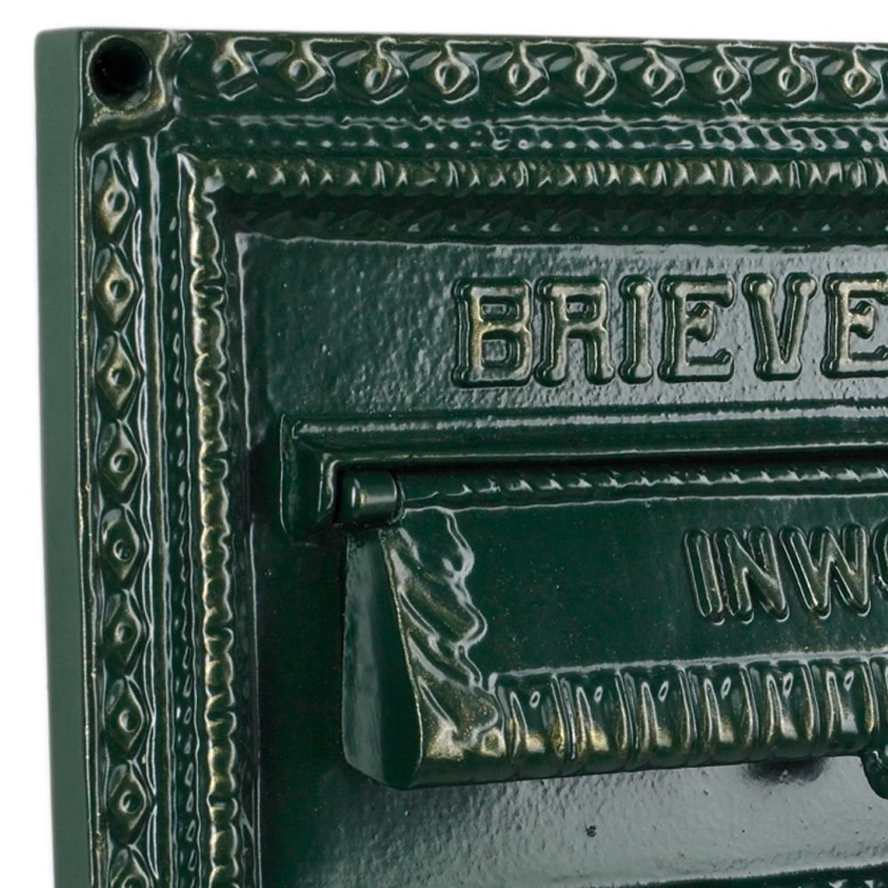 Nostalgische brievenbus Postplate B3 muurplaat - zwart KS Verlichting 8714732170345