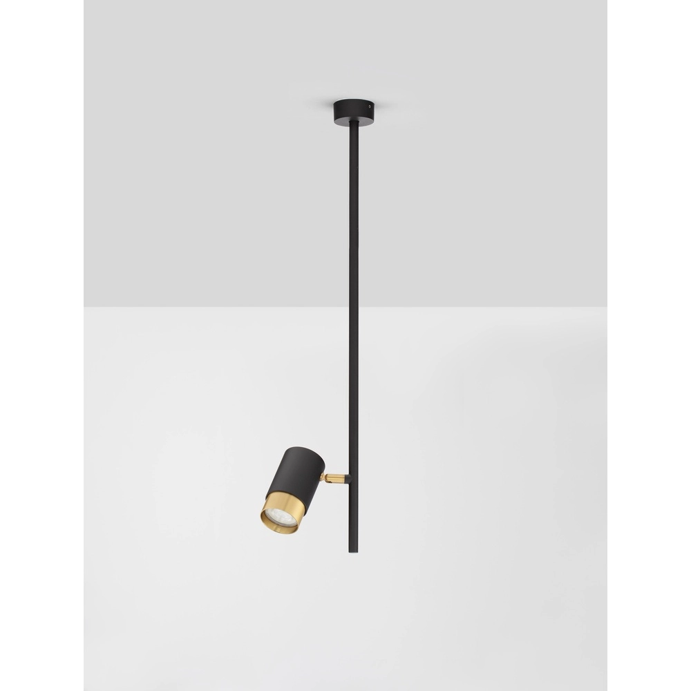 Plafondlamp Pongo enkel zwart met goud Lyora 5212017441690