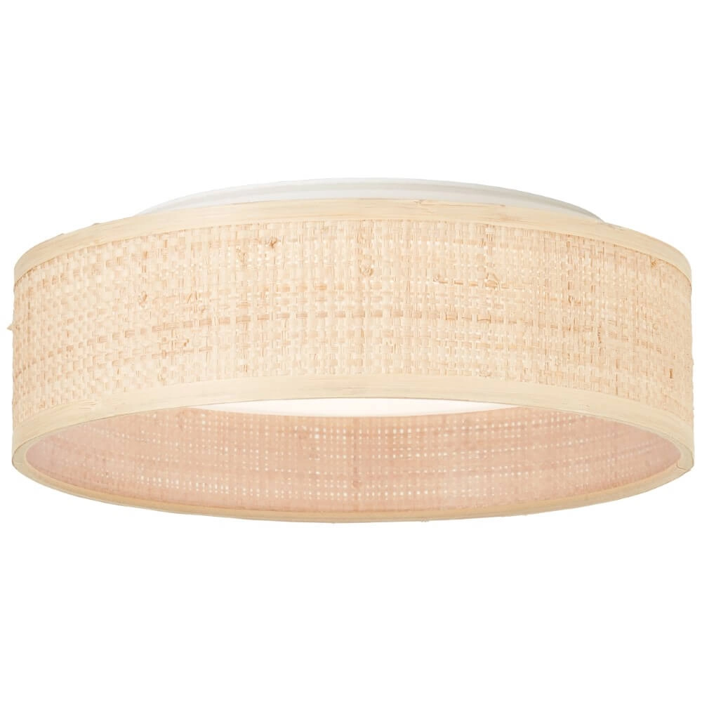 Plafondlamp Zoe wit met natuurlijke kleur