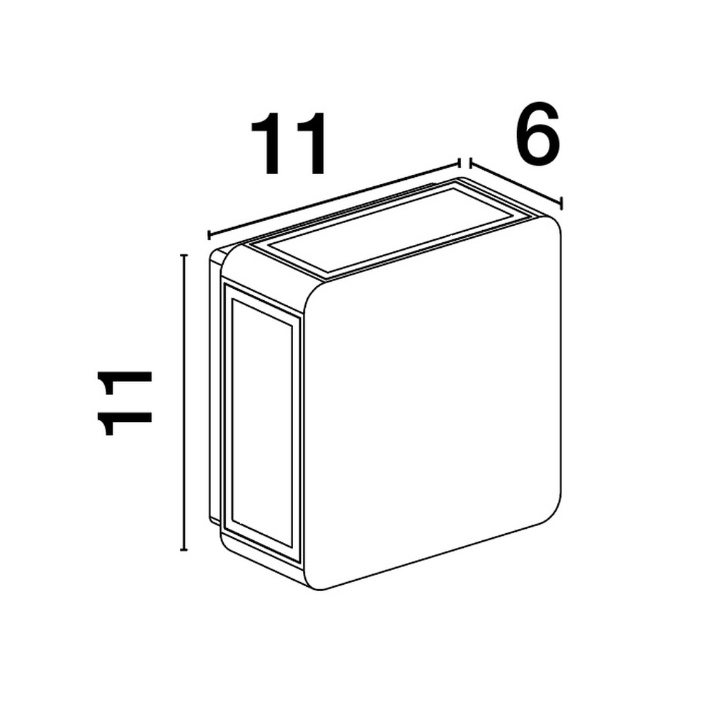 Vierkante wandlamp Serika antraciet Lyora 5212017432735