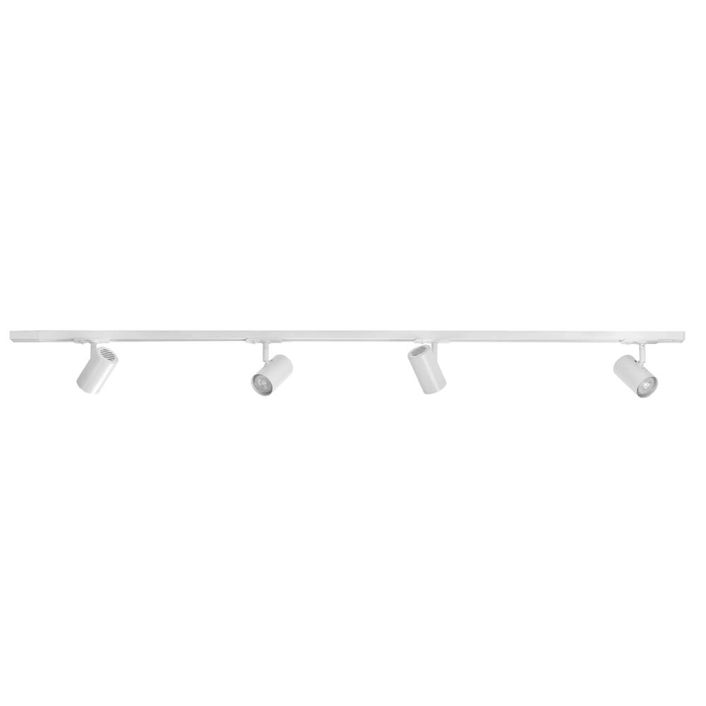 1-fase railset 150cm Cilinder wit met 4 spots 1-fase railset 150cm Cilinder wit met 4 spots