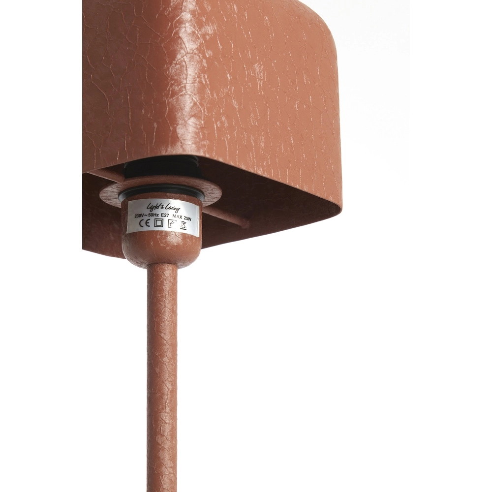 Nachtkastlamp Elenie 15x15cm - mat donker oranje Light & Living 8717807818814