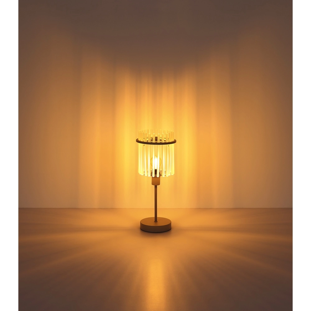 Tafellamp Gorley zand bruin met glas Globo 9007371569700