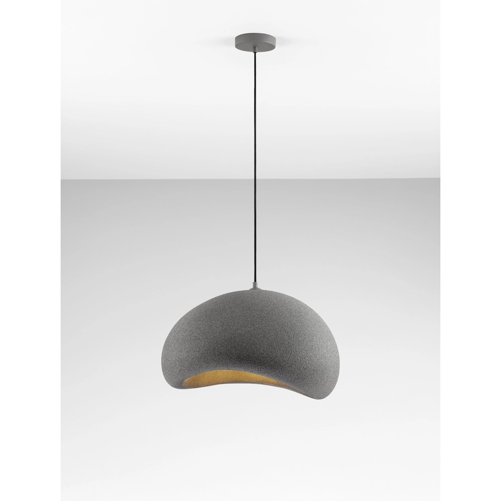 Natuurlijke hanglamp Aere grijs 50cm