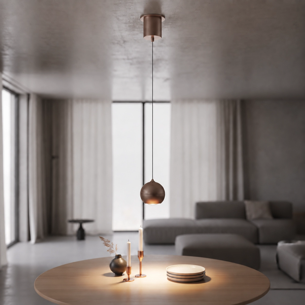 Hanglamp bol Miami brons Ø 10cm