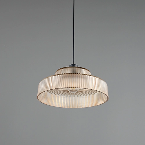 Klassieke hanglamp Abella amber glas Trio 4017807682021