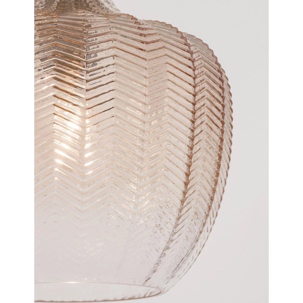Hanglamp Loni champagne glas Lyora 5212017423047