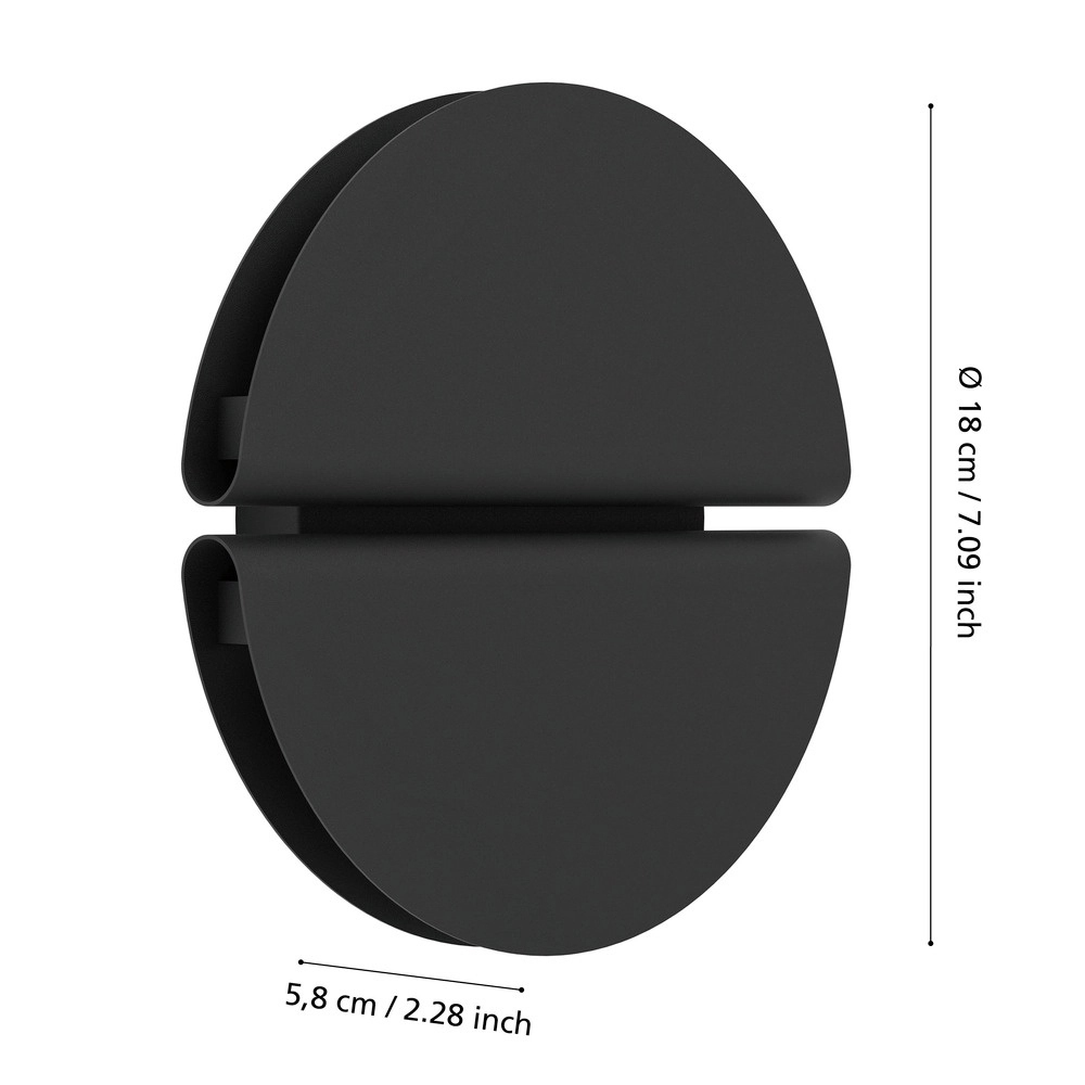 Design wandlamp Pianosa zwart Eglo 9008606356966