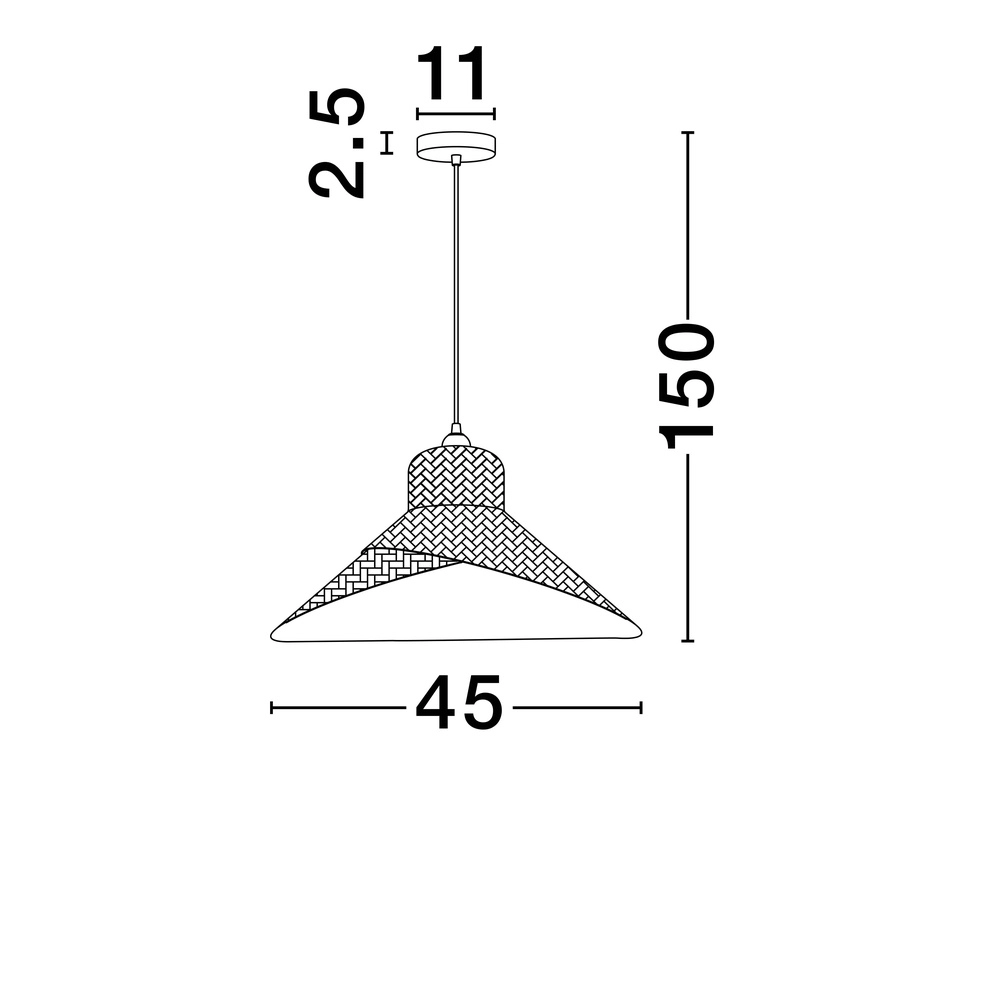 Rotan hanglamp Aura Ø 45cm Lyora 5212017455826