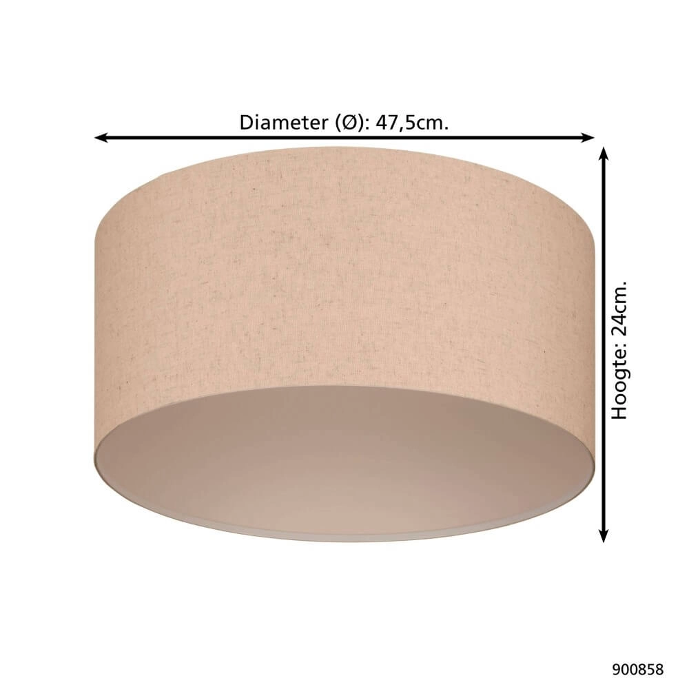 Japandi plafondlamp Feniglia Ø 47,5cm Eglo 9008606274406