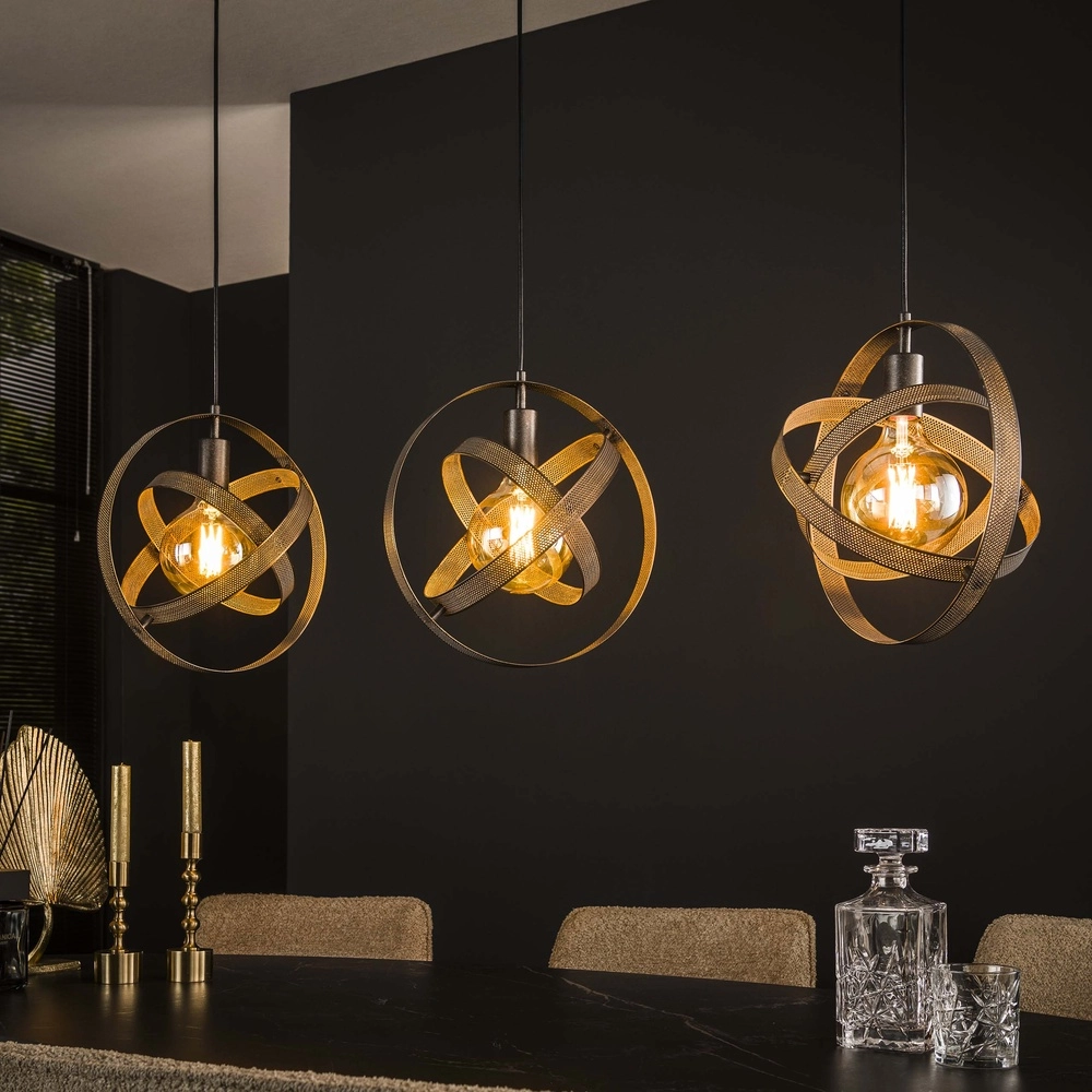 Zwarte bollen hanglamp Cosmos Ø 33cm - 3x E27