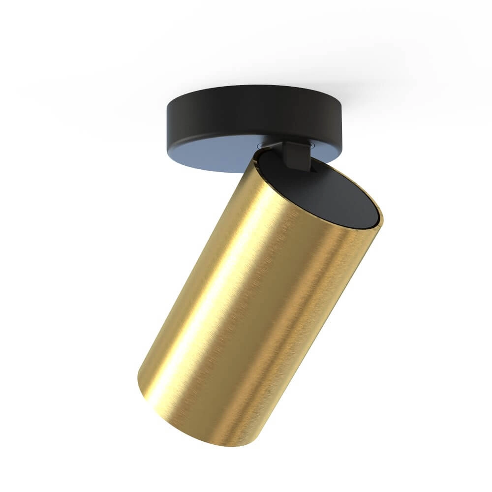 Opbouwspot Mono goud met zwart Lyora 5903139777896