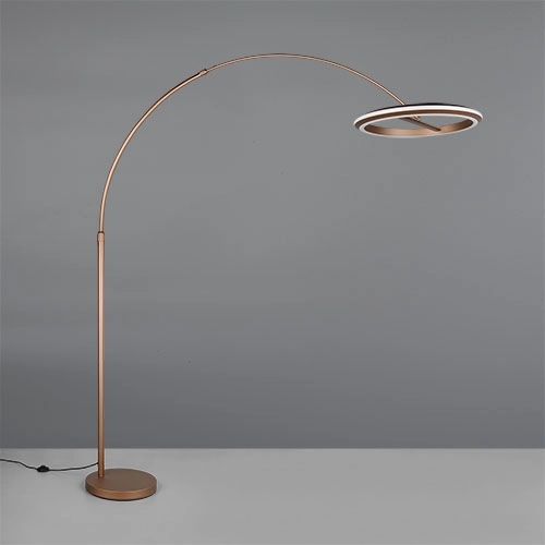 Vloerlamp Amador mokka bruin Trio 4017807688177