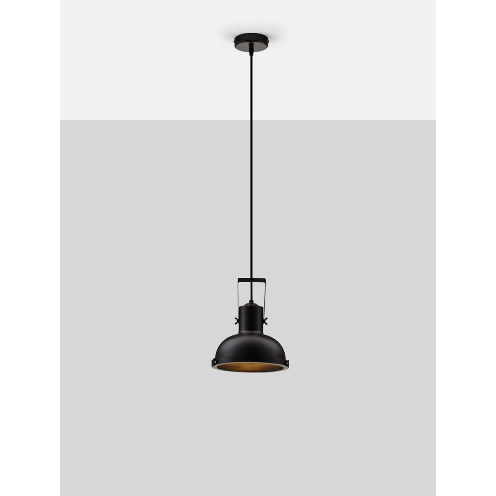 Hanglamp Ruvi 1-lichts zwart Lyora 5212017446329