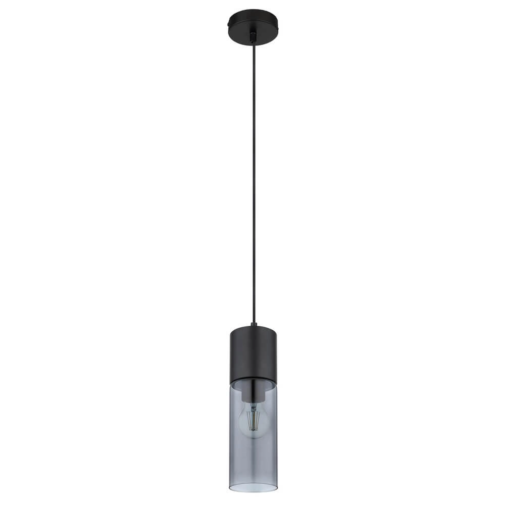 Strakke hanglamp Annika enkel zwart Globo 9007371433766