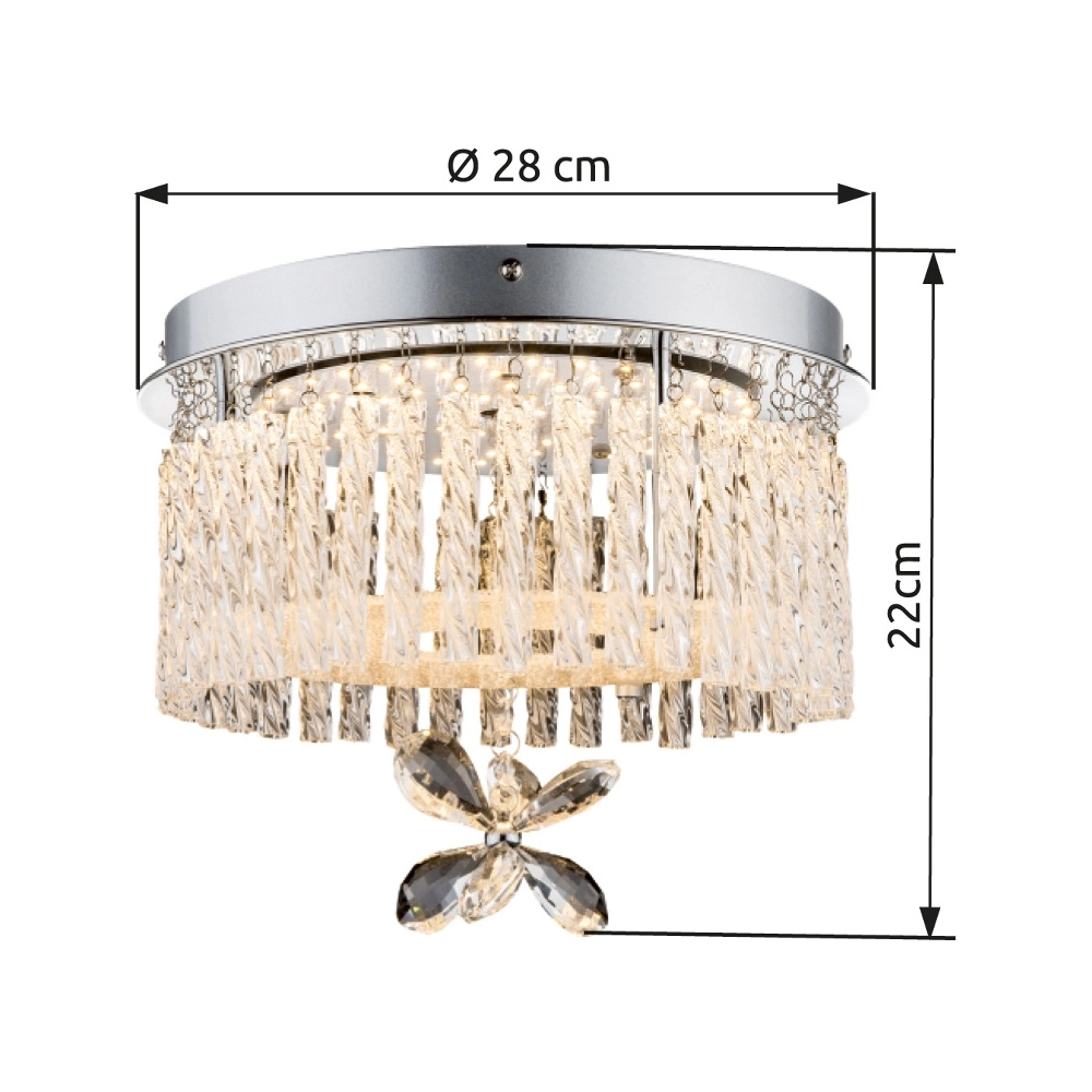 Ronde plafondlamp Mathilda chroom Globo 9007371334346