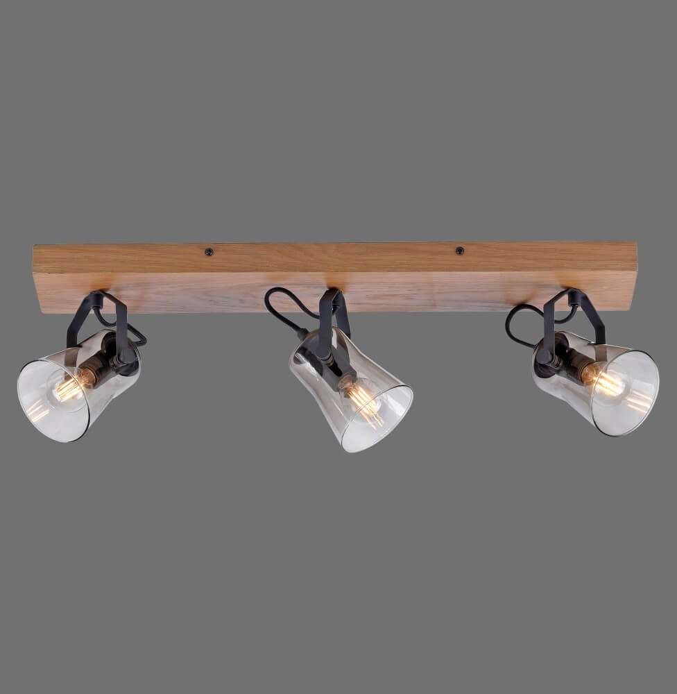 Plafondlamp Green Langstrom hout 3-lichts Just Light 4043689994884