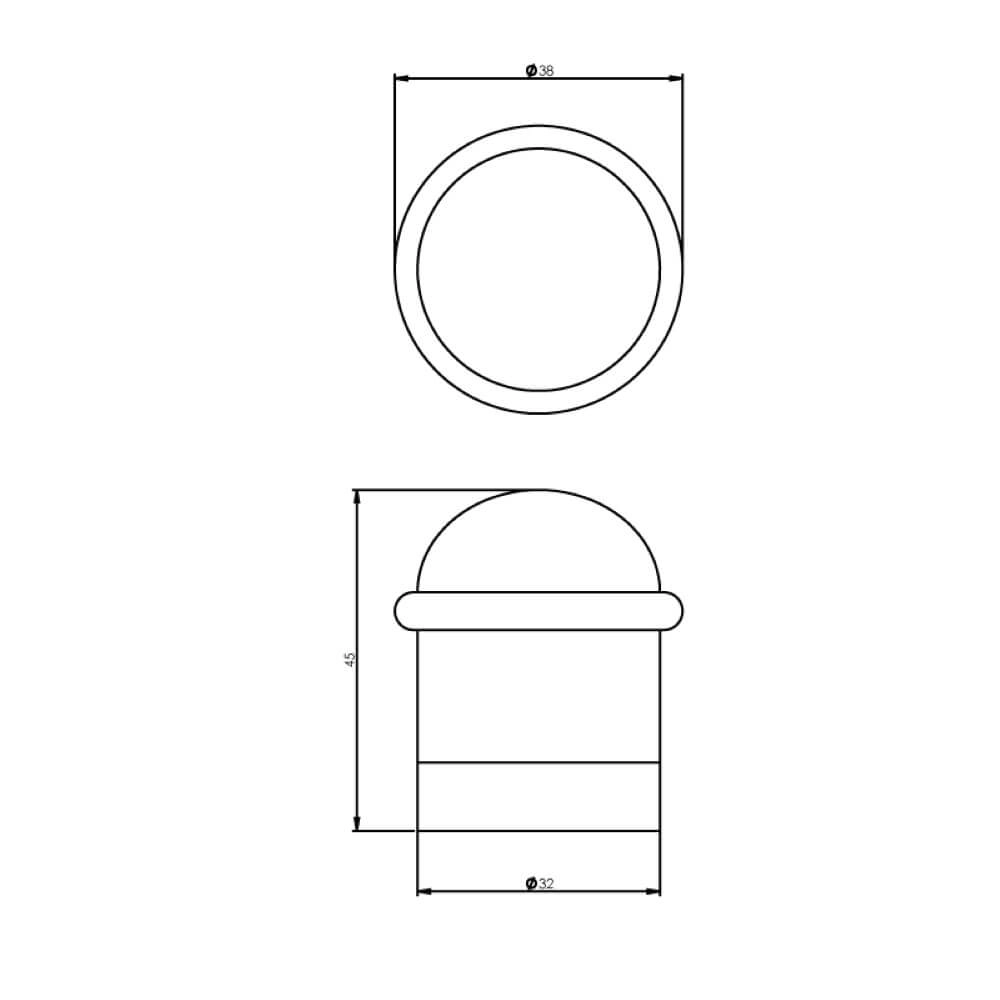 Ronde deurstopper Stelo zwart Intersteel 8714186088937