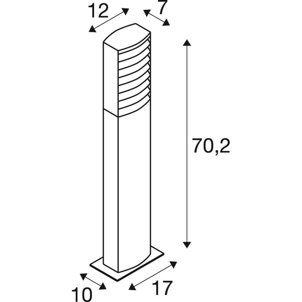 Tuinlamp Rasterlys Pole 70 antraciet design 2700K SLV 4024163296656