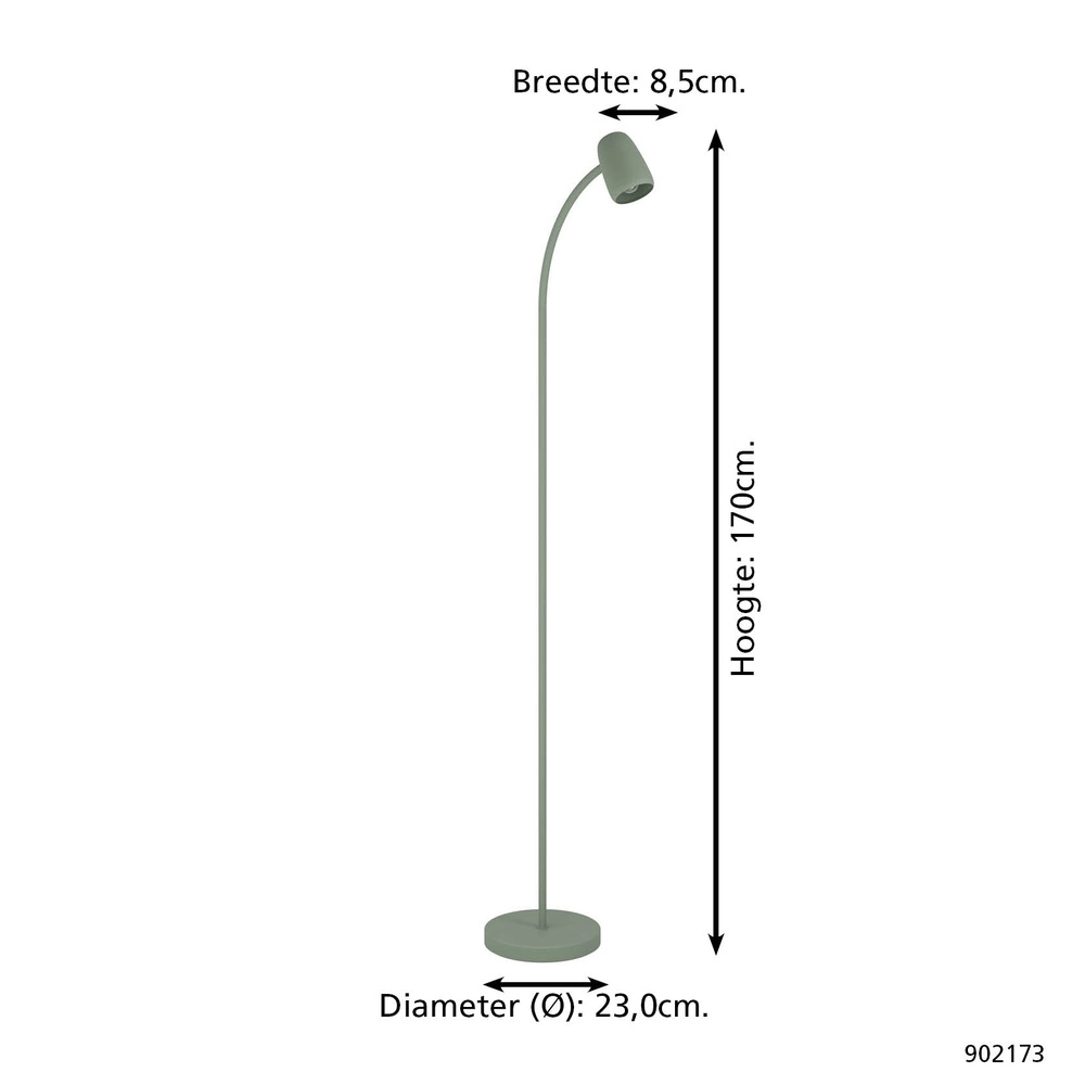 Vloerlamp Carlo groen Eglo 9008606360826