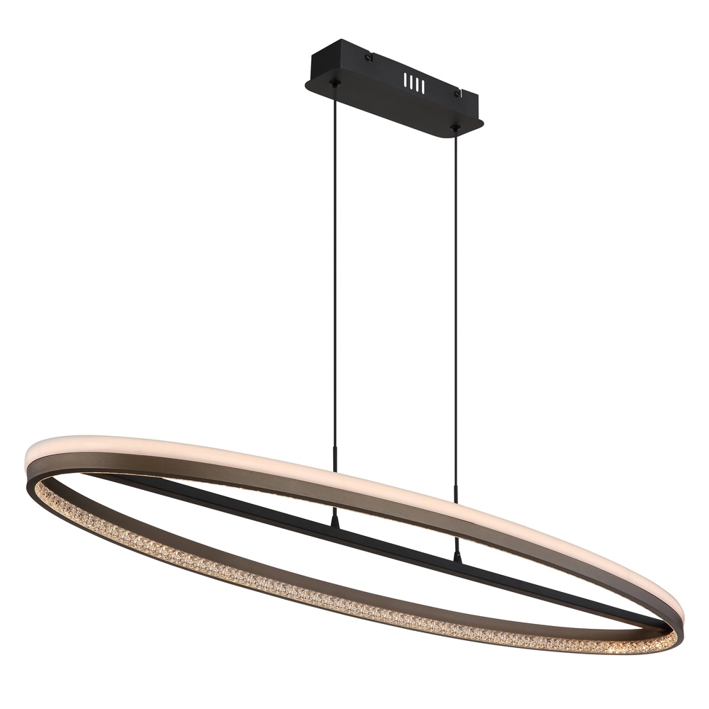 Design hanglamp Della ovaal zwart Globo 9007371474738