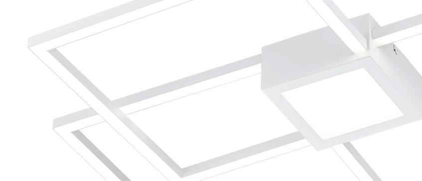 Witte  plafonnière Hydra met led Trio 4017807524949