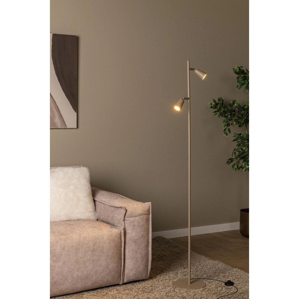 Design leeslamp Tiana taupe Lucide 5411212650474