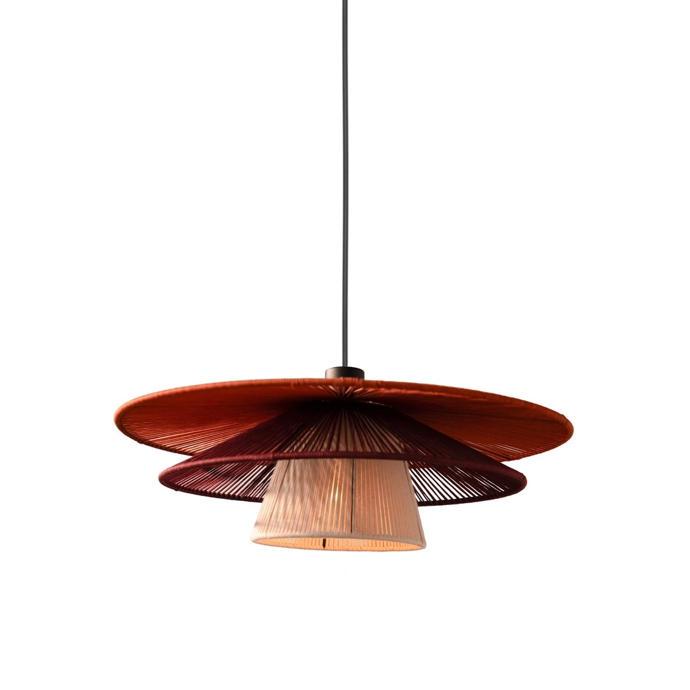 Draad hanglamp Pignona Ø 32cm gekleurd