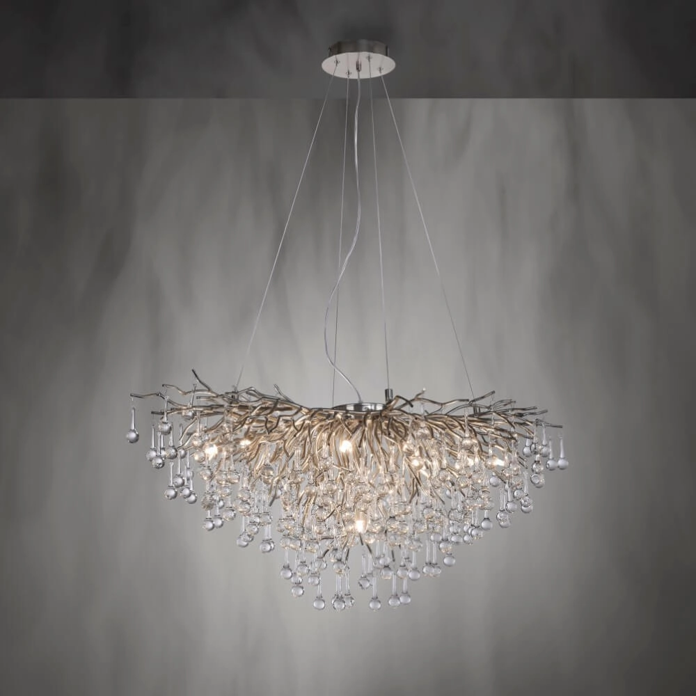Unieke kroonluchter Icicle metaal Paul Neuhaus 4012248352137