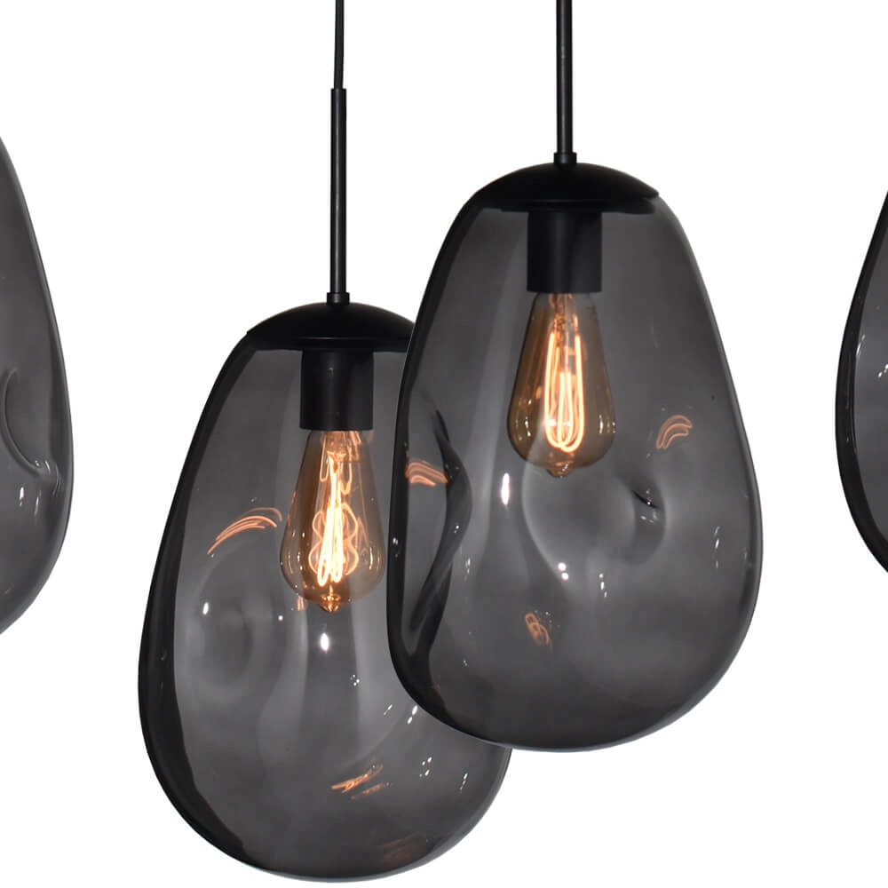 Hanglamp Lava 6x smoke glas Ø 22,5cm Masterlight 8718121286235