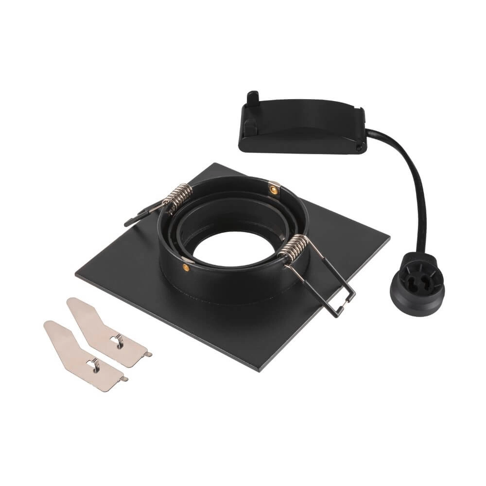 Inbouwspot New Tria 75 XL vierkant - zwart - GU10 SLV 4024163280532