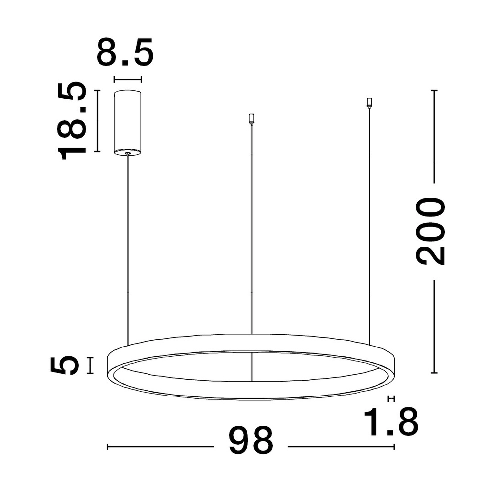 Design hanglamp Elowen wit Ø 98cm Lyora 5212017439123